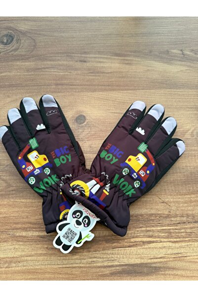 Blotch Cartoon Character Black Lined Children's Ski and Snow Gloves for Ages ...