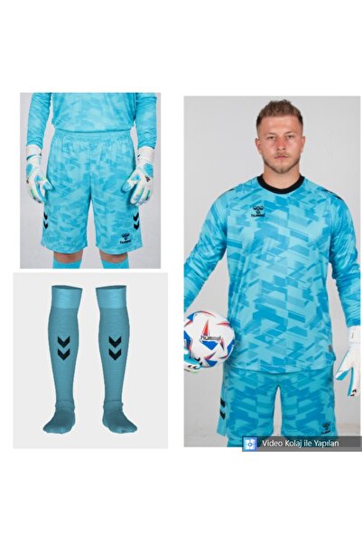 hummel KİŞİYE ÖZEL BASKILI KALECİ FORMASI+KALECİ ŞORTU+KALECİ ÇORABI ÜÇLÜ TAKIM