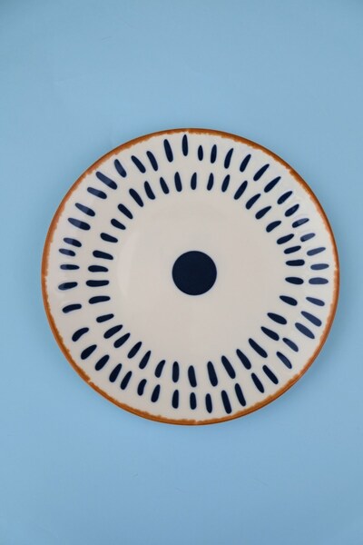 tabakevi Tabak Evi Porcelain Spotty Flat Plate 19.50cm Sp3 Single