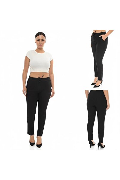 Nihal Eren Butik Büyük Beden Yüksek Bel Likralı Beli Lastikli Kışlık Punto Ku...