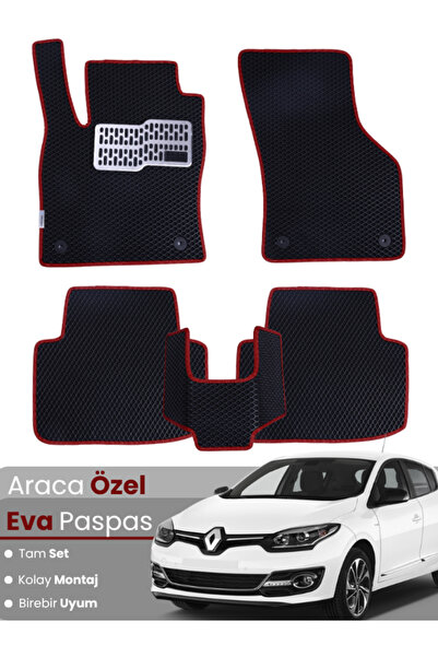 stiloto RENAULT MEGANE 3 HATCHBACK (2008-2016) Uyumlu EVA Paspas Tam Set–Oto ...