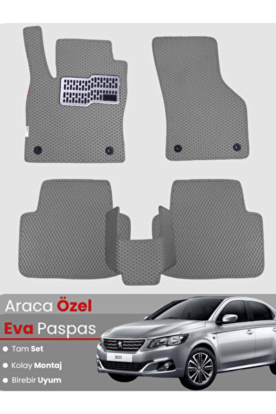 stiloto PEUGEOT 301 (2012-2025) Uyumlu EVA Paspas Tam Set–Araca Özel,Oto Pasp...