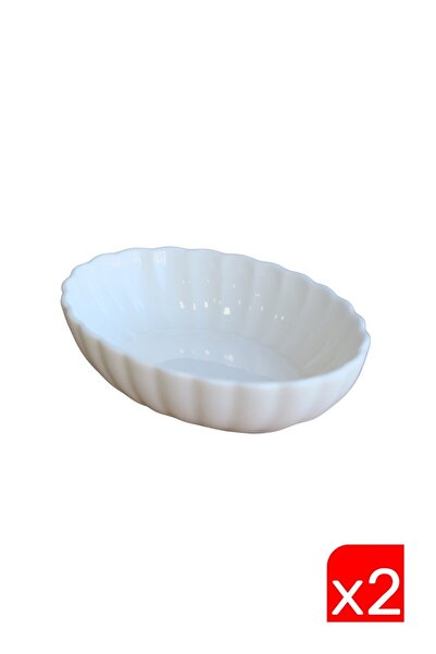 Kütahya Porselen Bone Luz Cream Oval Boat 14.5X10X3.5Cm 2-Pack Bnlzf15Oks00