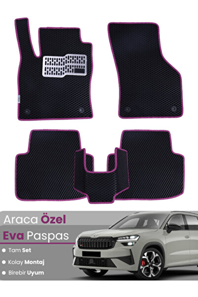 stiloto مجموعة كاملة من دواسات EVA متوافقة مع سيارة سكودا كودياك (2024-2025) ...