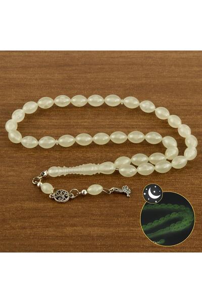 ZERO LAND Mtxdpn Oval Cut Chubby Phosphor Prayer Beads 8X10 (220807) Mm-Phosp...