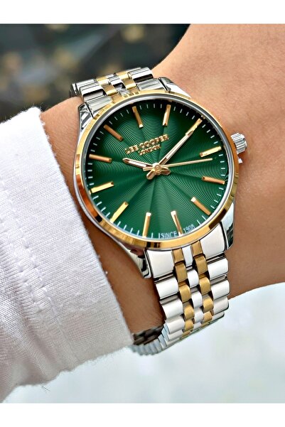 Lee Cooper Special Design Steel Band Gold-Green Color Women Wrist Watch Lc083...