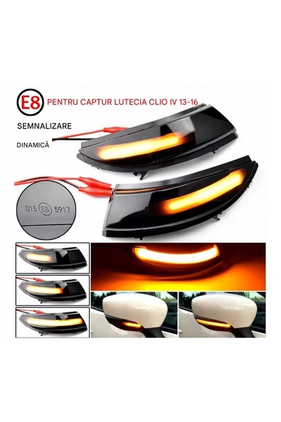CerCip Set Semnalizari Dinamice Oglinda Renault Clio 4, Captur, Lutecia, Canb...