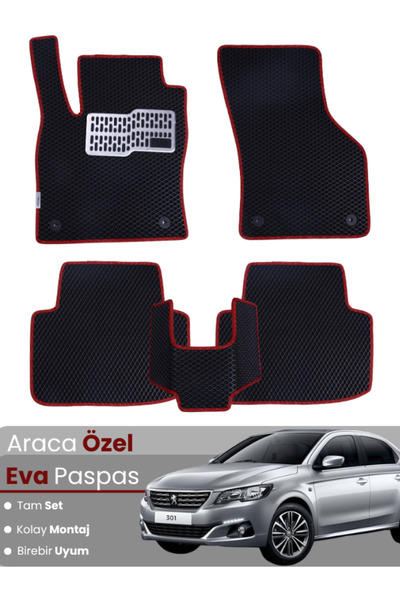 stiloto PEUGEOT 301 (2012-2025) Uyumlu EVA Paspas Tam Set–Araca Özel,Oto Pasp...