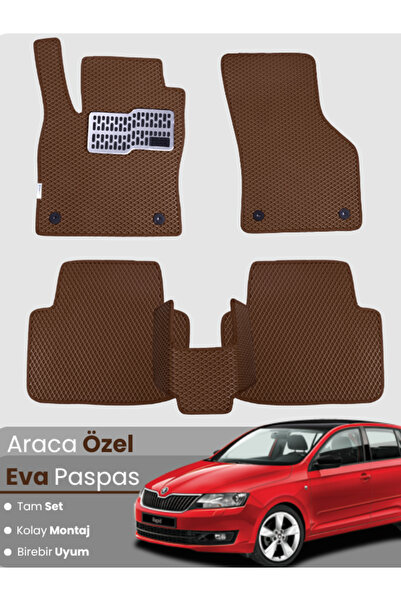 stiloto مجموعة كاملة من دواسات EVA متوافقة مع سيارة سكودا فابيا 3 (2014-2021)...