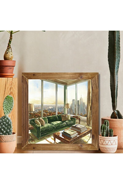 Tuba Decor Square Painting with Wooden Frame