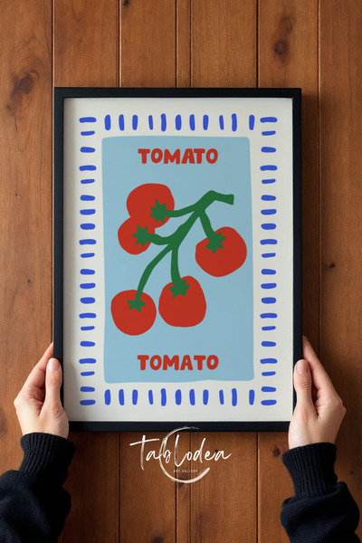 tablodea Poster înrămat cu model de roșii Salkım pentru decorarea bucătăriei,...