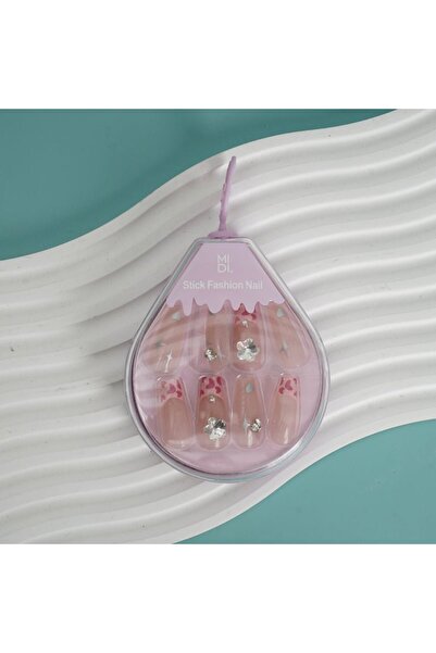 Midi Transparent Artificial Nails - Romantic French Design