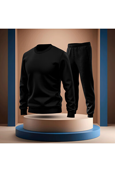 Bulvar Lee Crew Neck Cotton - Stretch Fabric Men's Tracksuit Set