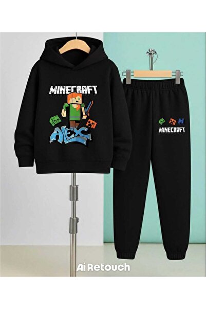 Nice Clothes Çoçuk Eşofman Takımı Kapşonlu UNİSEX MİNECRAFT BASKI