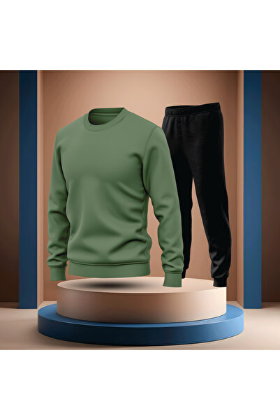 Bulvar Lee Crew Neck Cotton - Stretch Fabric Men's Tracksuit Set