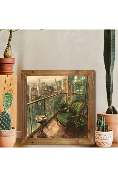 Tuba Decor Square Painting with Wooden Frame