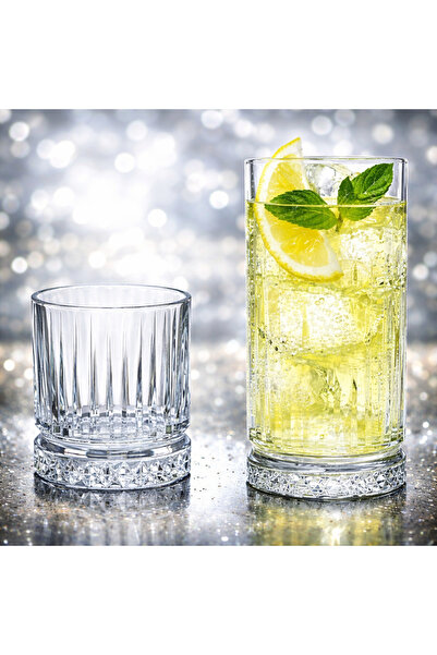 COCEM Set of 12 Elysia Look Crystal Glasses |   Premium Cut Glass |   Water &...