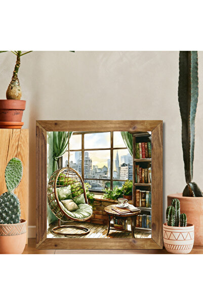 Tuba Decor Square Painting with Wooden Frame