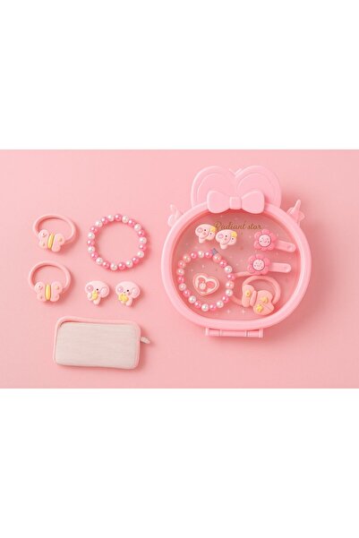 Midi طقم مجوهرات فاخر باللون الوردي للبنات