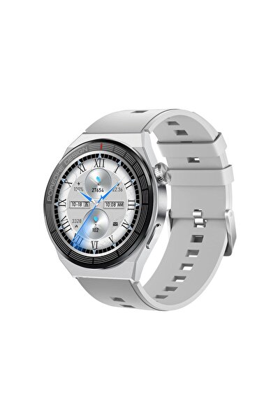 porodo Zebro Smart Watch Silver Dial with Grey Silicone & Silver Metal Strap,...