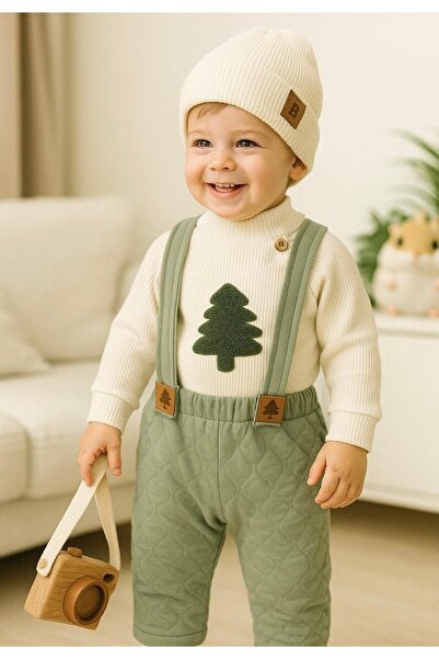 BEBENDY طقم ملابس شتوية للأطفال من UNEZ - تصميم شجرة - من 6 إلى 24 شهرًا