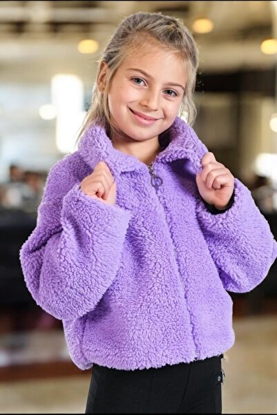 QUB CLUB Girl's Plush Lined Crop Coat