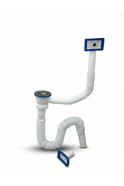 AKBELLİ GROUP Taşmalıklı Körüklü Tekli Mutfak Eviye Sifonu - Süzgeçli Lavabo ...