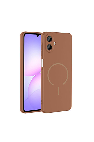 Bilişim Aksesuar Galaxy A07 Kılıf M-safe Şarj Özellikli SAH Meta Kapak - Kahv...