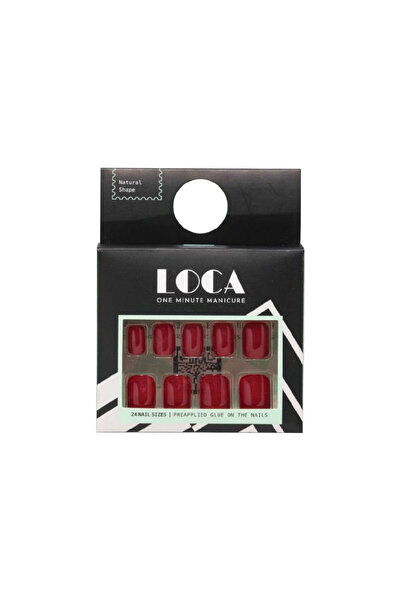 loça أظافر لوكا حمراء طبيعية الشكل (8)