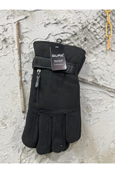 Prahar Men's Fleece Gloves Thick Winter with Zipper Pockets