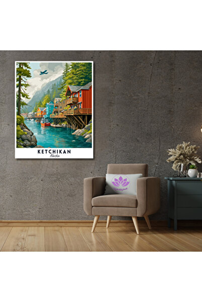LİLYHOBBYLAND Sayılarla Boyama Seti Dünya Şehirleri 40x50cm: Ketchıkan-Alaska