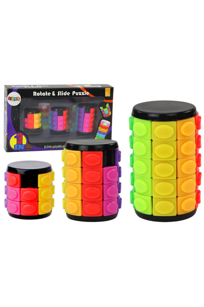 LEAN Set de puzzle-uri logice cilindrice cu 3 niveluri de dificultate