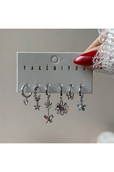 Vintagezegeni Çiçek Rüyası 6lı Küpe Seti