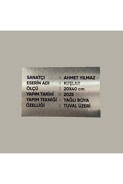 Aluminum Artwork / Product Identification Plate 7x10 cm Adhesive Back