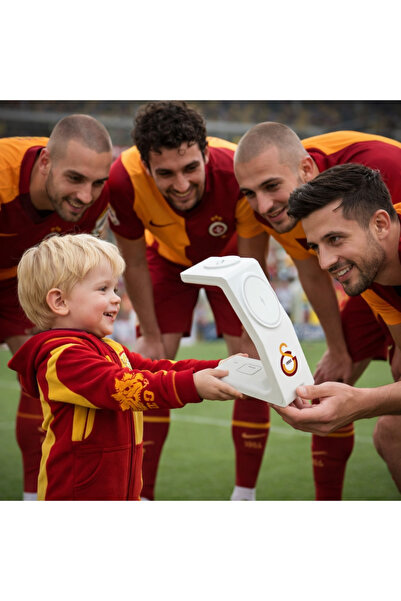 Galatasaray Lisanslı ve Bandrollü 3 İn 1 Kablosuz Şarj Cihazı