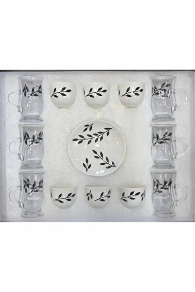 Urbanza 18-Piece Elegant Tea & Coffee Glass Set with Cups & Saucer – Premium ...