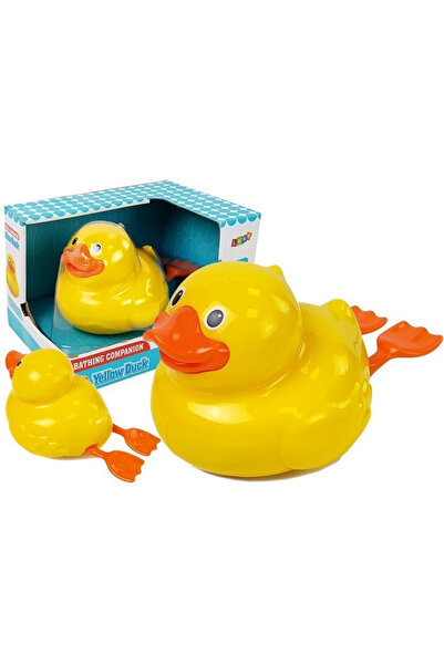 LEAN Rățușcă de baie galbenă cu baterii – 18 cm, jucărie interactivă