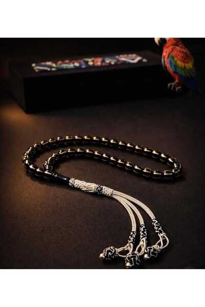 Kuka ERZURUM OLTU TAŞİ TESBIH GÜMÜŞ İŞLEMELİ KAZAZ PÜSKÜLLÜ SERTIFIKALI KUTUL...