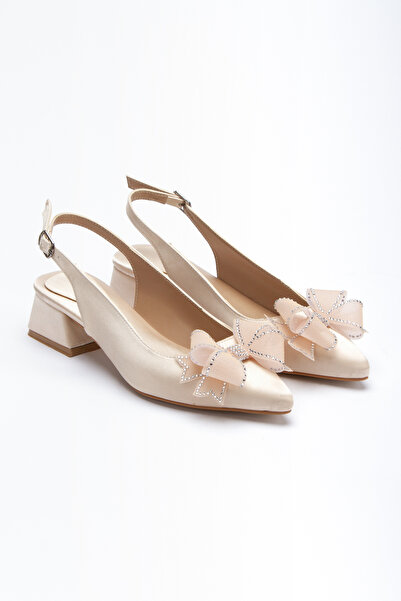 UYEGE Sydney Series Bride & Guest Women's Ribbon Detailed Short Heel Shoes