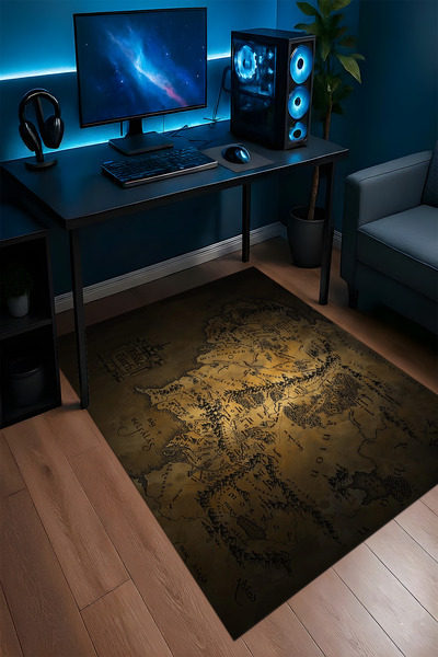 Halura LOTR Lord Of The Rings Kaymaz Taban Makinede Yıkanabilir Oyuncu Gamer ...