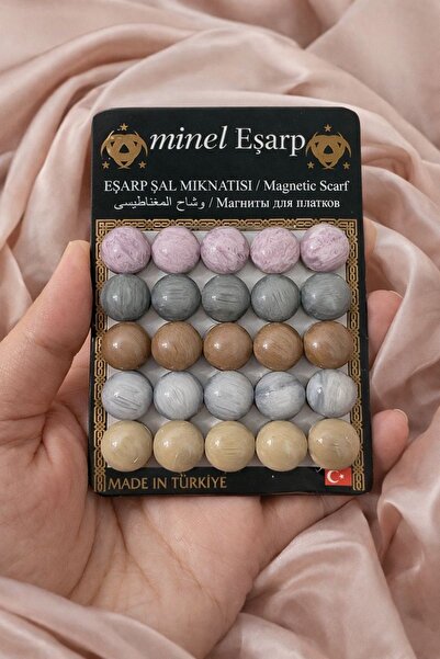 MİNELEŞARP34 وشاح مينيل – وشاح مغناطيسي 1 قطعة (طقم وشاح مغناطيسي)