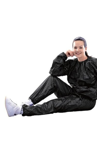 AVA Black Sauna Suit L-XL, Unisex, Sweat and Slimming, PVC