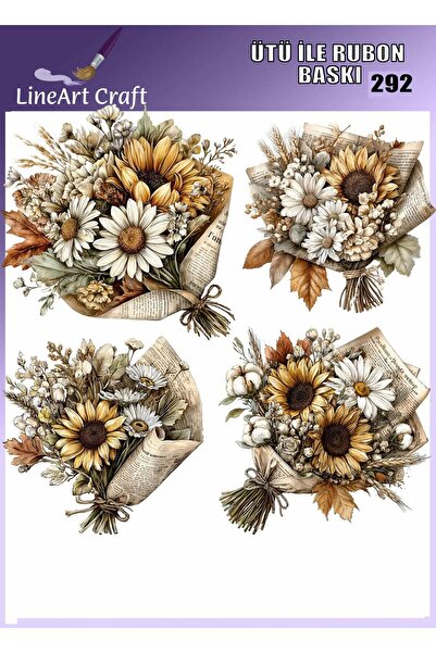 LİNEART Ütü ile Rubon Baskı Transfer No:RB292-30x30cm