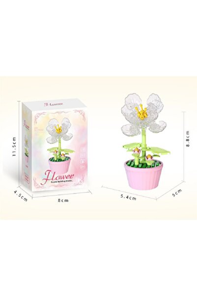 Gekan Küçük Boy, Saksılı Çiçek Figür, Kendin Yap Yapboz YENICCK0009