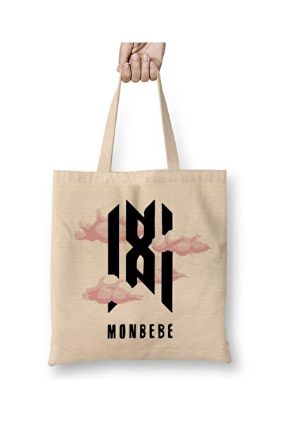 Toyaso Kpop Monbebe White Cloth Bag Long Handle Shopping Bag Beach Bag