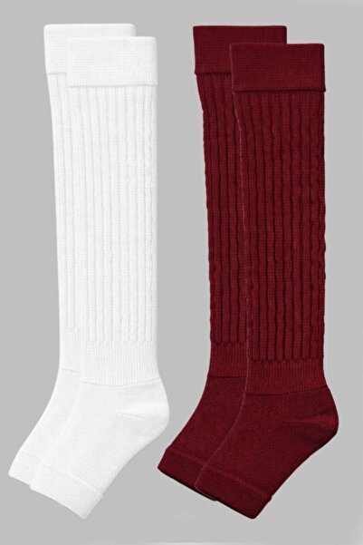 COTENCONCEPT 2 Pairs of Toeless Elastic Over-The-Knee Basic Cotton Leggings