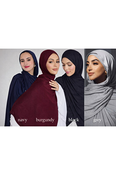 M&O 2 Pure cotton full lycra headscarf set of 4 different colors for added el...