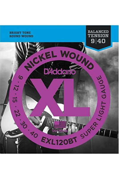 Daddario D´addario Exl120bt Balanced Tension Elektro Gitar Teli (09-40)