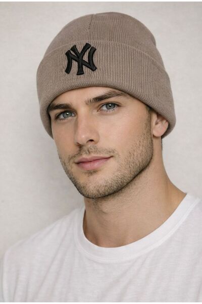 Silver Unisex Ny Knitwear Autumn Winter Quality Basic Beanie