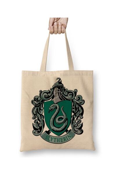 Toyaso Σακούλα Slytherin Πόουτλαρντ Λευκή Μεγάλη Τσάντα Αγορών με Μακριά Χερο...